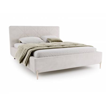 Łóżko tapicerowane z pojemnikiem 140 x 200 cm LUIS